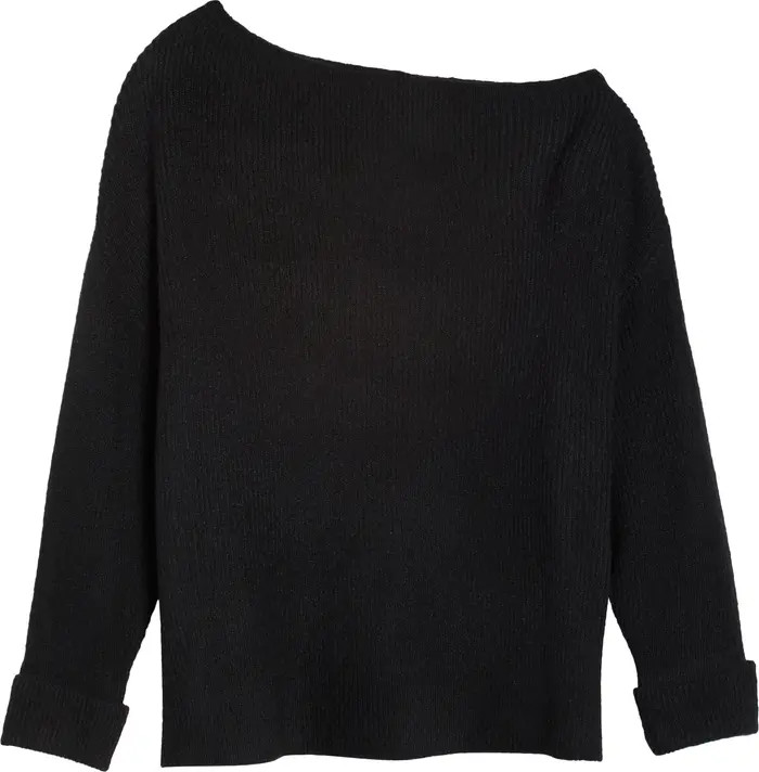 One-Shoulder Rib Sweater | Nordstrom