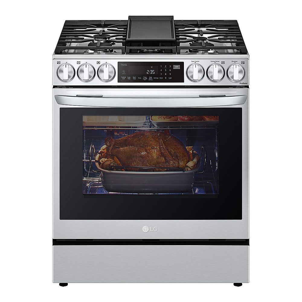 LG 6.3 Cu. Ft. Smart Slide-In Gas True Convection Range with EasyClean and Air Fry Stainless Stee... | Best Buy U.S.