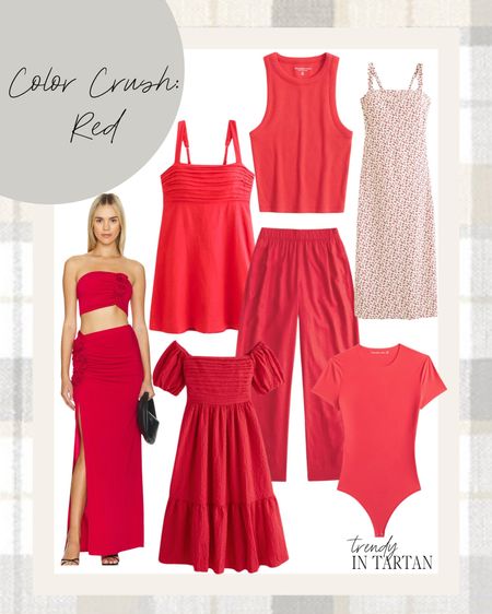 Color crush: red!

Two piece set, mini dress, midi dress, red dress, tank top, wide leg pants, bodysuit, spring dress 

#LTKSeasonal #LTKstyletip