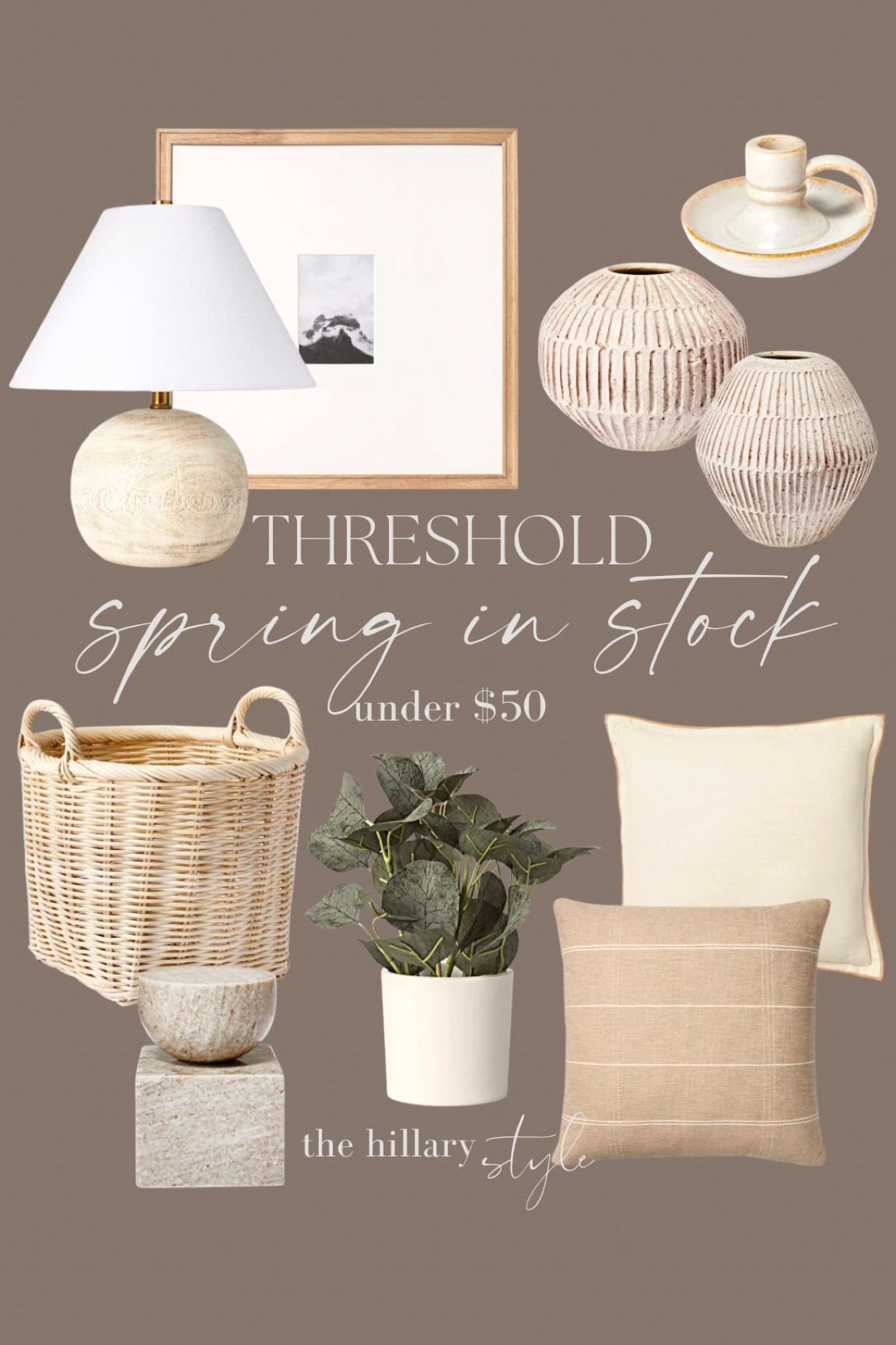 Threshold Spring In Stock: 
Under $50

Anything Threshold by Studio McGee sells out quick at Target! 

Target, Target Threshold, Studio McGee, Target Under $50, Home Decor, Decor, Modern Home, Modern Hime Decor, Organic Modern, Spring, Spring Decor, Affordable Decor, Threshold Studio McGee, Woven Basket, Matted Frame, Natural Wood Decor, Throw Pillows, Faux Plant, Eucalyptus, Marble Decor, Japandi Decor, Vase, Bowl, Candleholder, Table Lamp, Japandi Home, Scandinavian Home

#LTKstyletip #LTKunder50 #LTKFind