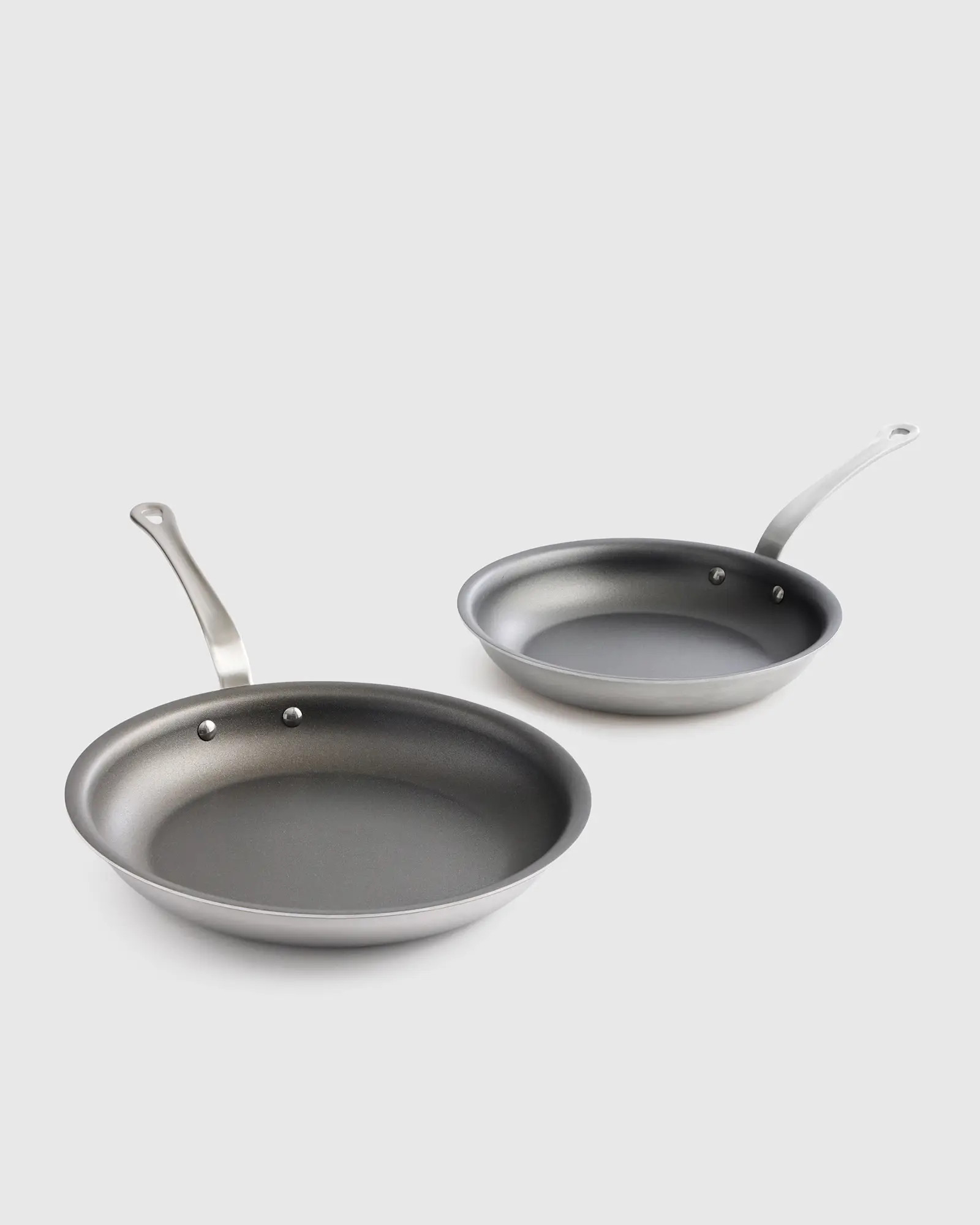 5-Ply Stainless Steel Nonstick Cookware: 2-Piece Frying Pan Set: 10" & 12" | Quince