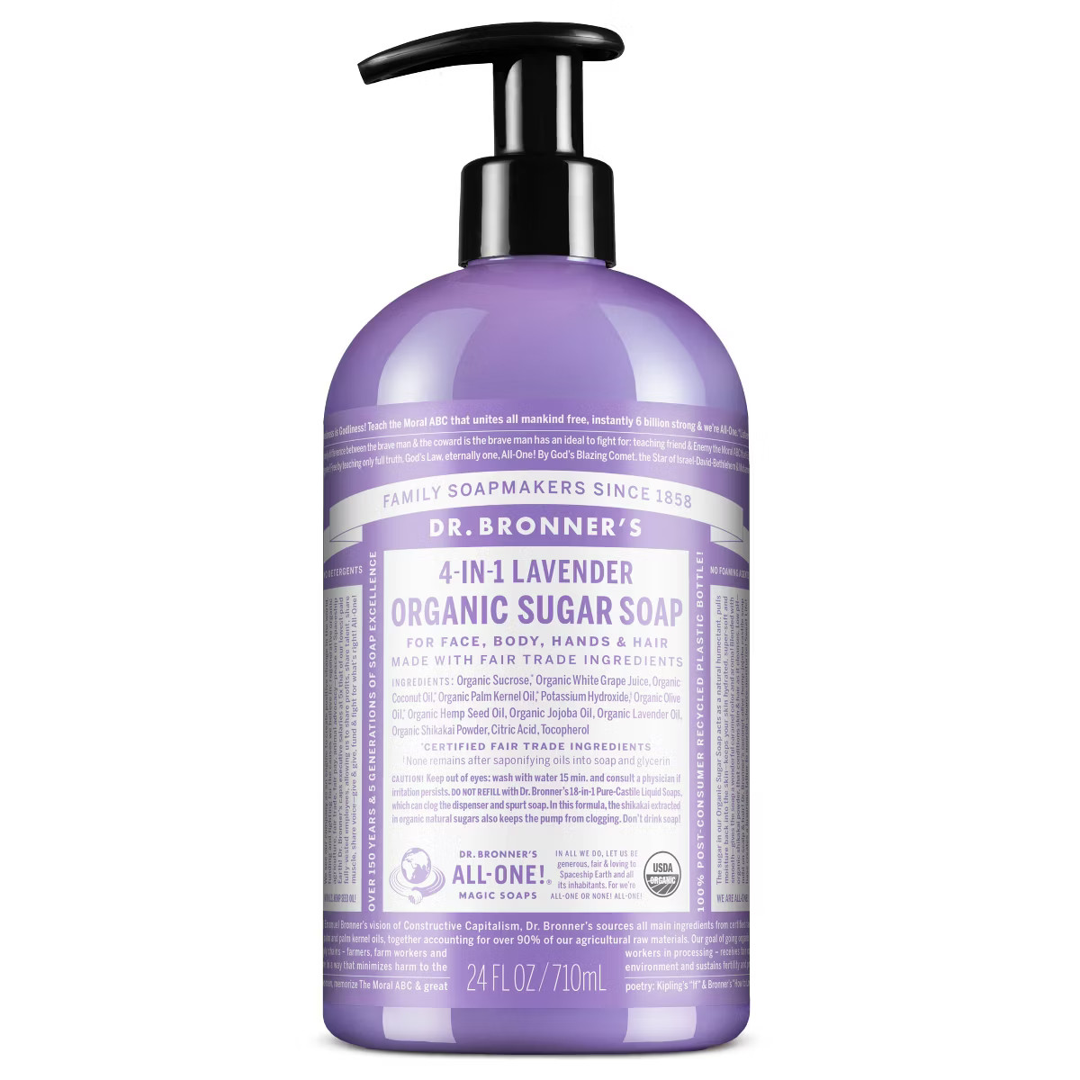 Dr. Bronner's Organic Sugar Soap - Lavender | Target