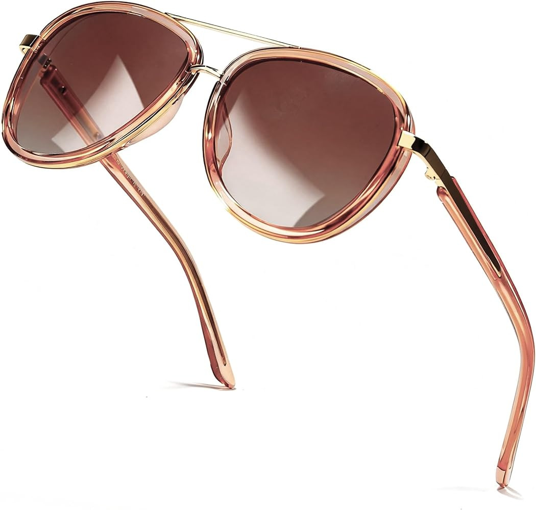SIPHEW Polarized Aviator Sunglasses for Women & Men - UV400 Protection Eyewear, Classic Style wit... | Amazon (US)