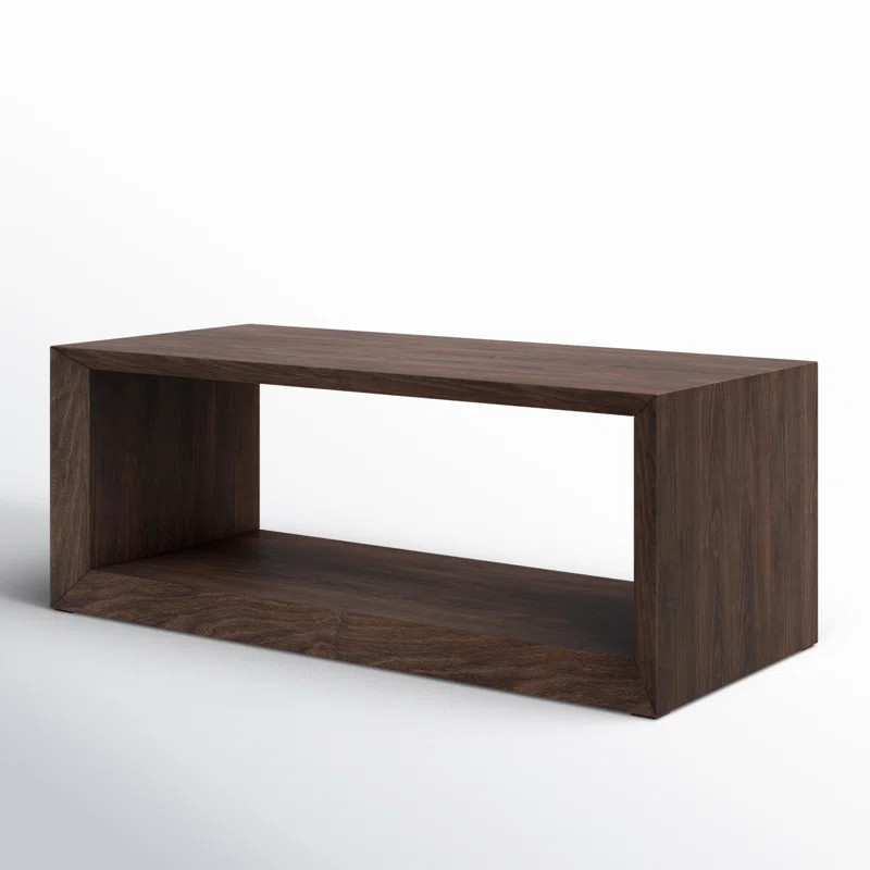 Samuelson Faux Wood Coffee Table With Shelf | Wayfair North America