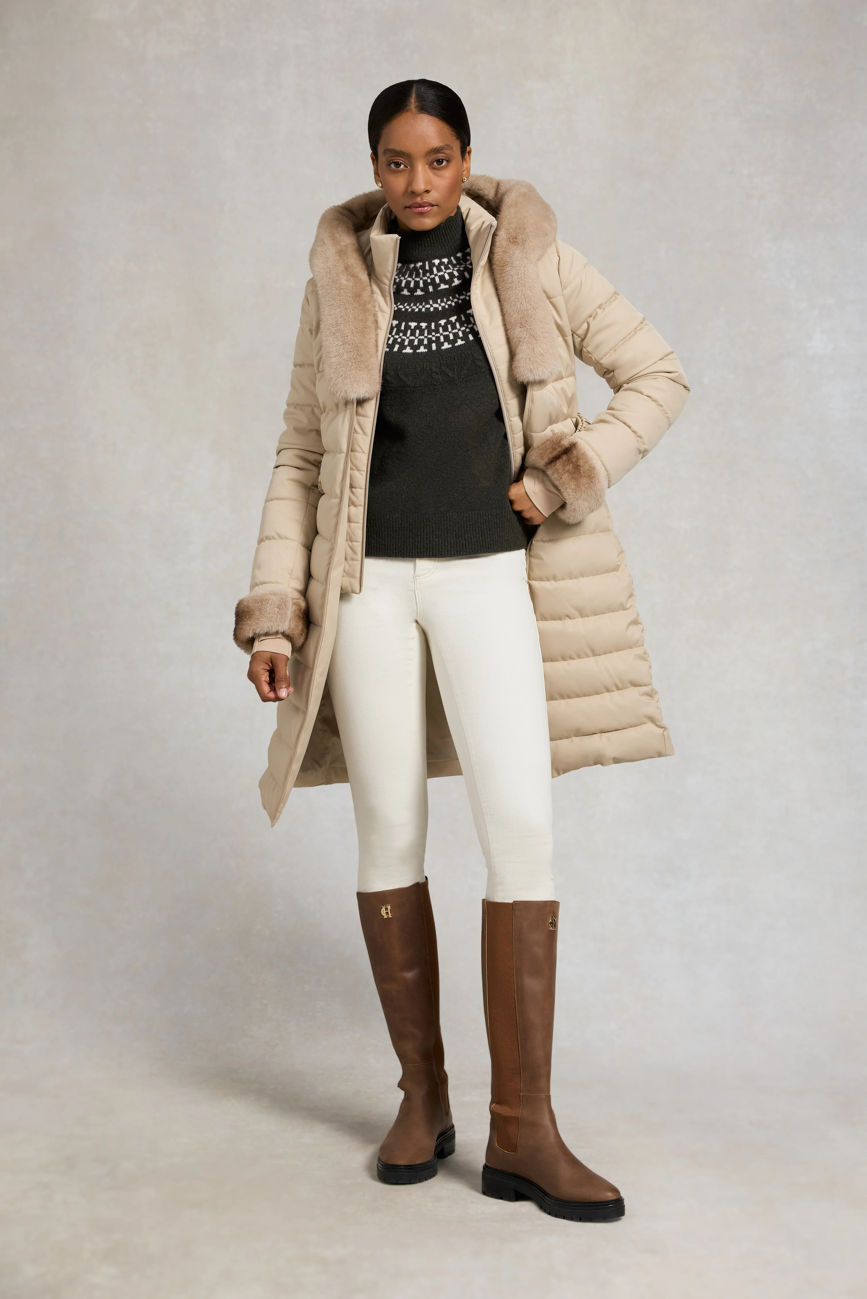 Elodie Roll Neck Knit (Forest Green) | Holland Cooper