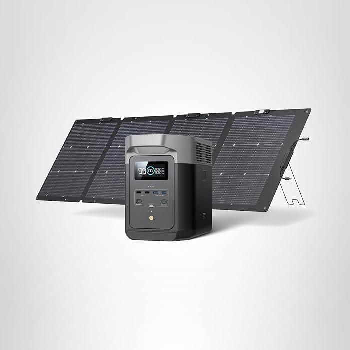 EF ECOFLOW Solar Generator DELTA 2 with 220W Solar Panel, 1024Wh LFP(LiFePO4) Battery, 1800W AC/1... | Amazon (US)
