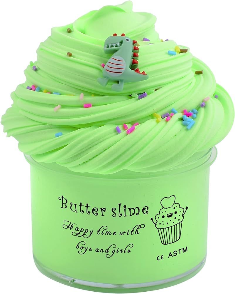 Green Butter Slime kit, Soft and Non-Sticky Slime Toy, for Kids Education, Party Favor, Gift and ... | Amazon (US)
