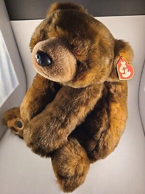 TY Classic Large Paws Brown Bear 24” Laying Plush 1996 Vintage w/ Hang Tag | eBay US