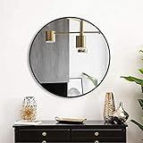 MIRUO Round Mirrors Wall Decor Circle Mirror Bathroom Wall Mounted Make Up Mirror Bedroom/Living Roo | Amazon (US)