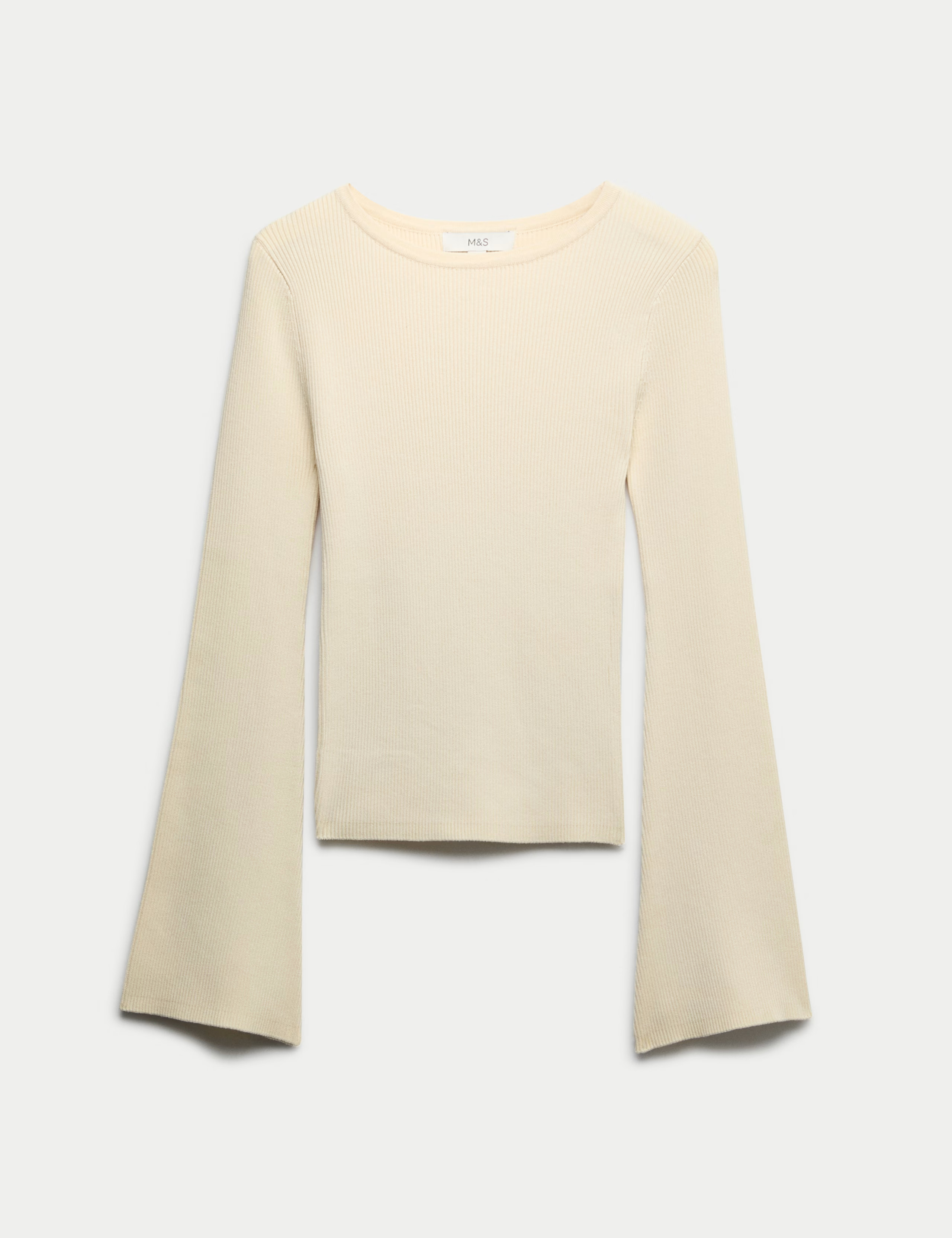 Flute Sleeve Knitted Top | M&S | M&S | Marks & Spencer (UK)