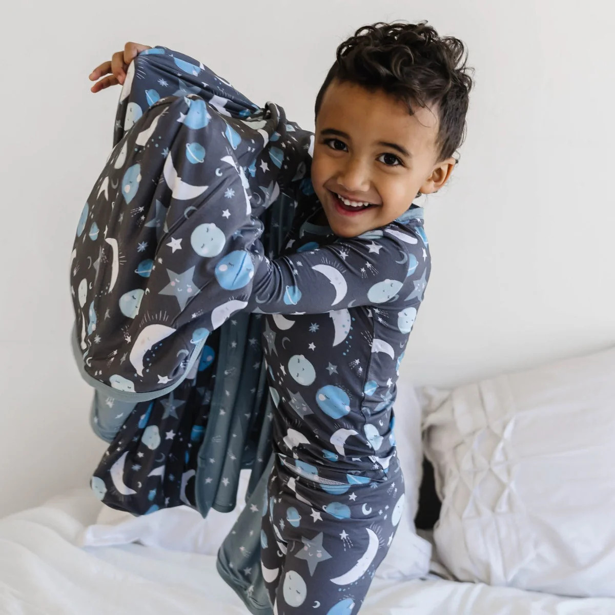Blue To the Moon & Back Large Cloud Blanket® | Little Sleepies