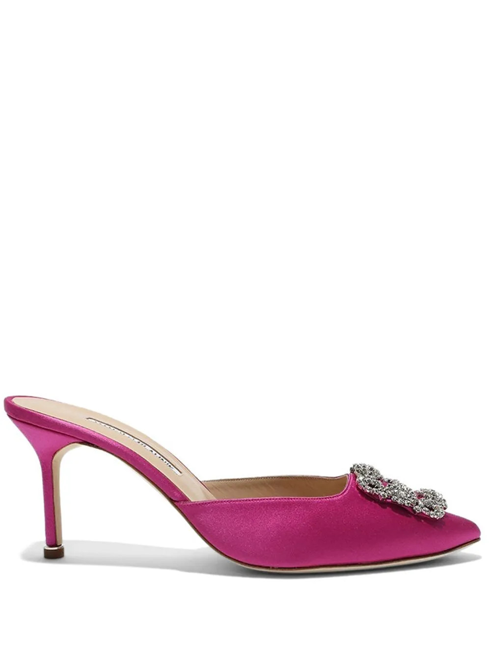 Manolo Blahnik Hangisi 70mm Leather Pumps  | Pink | FARFETCH | Farfetch Global