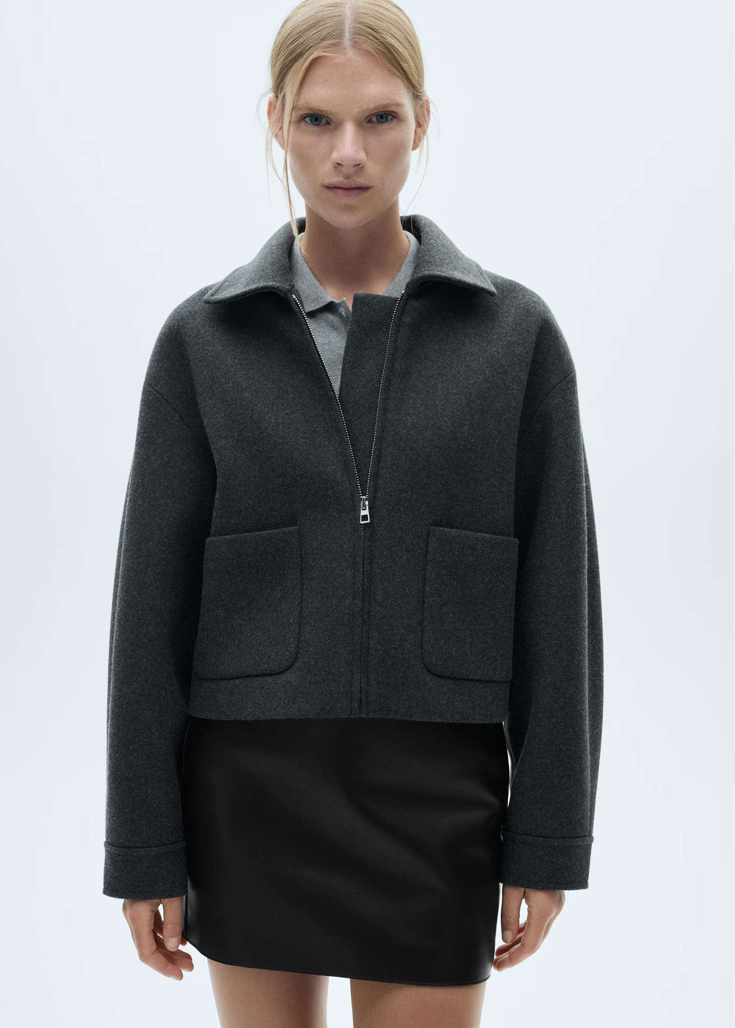 Leather-effect mini-skirt - Women | MANGO United Kingdom | MANGO (UK)