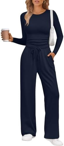 LILLUSORY 2 Piece Lounge Sets for Women Fall Outfits 2025 Two Piece Travel Sweatsuits Business Ca... | Amazon (US)