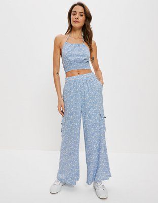 AE Super High-Waisted Cargo Wide-Leg Pant | American Eagle Outfitters (US & CA)