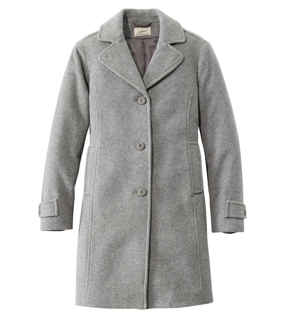 Women's Classic Lambswool Polo Coat, Three-Quarter | L.L. Bean