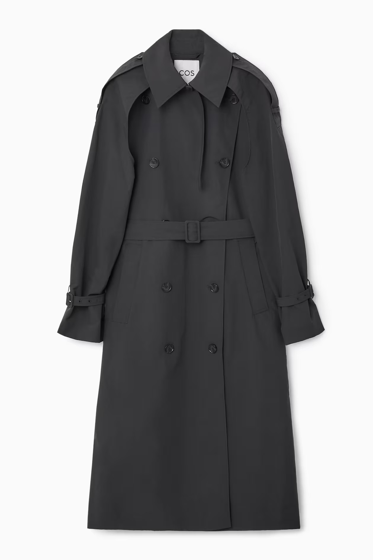 CONVERTIBLE NYLON TRENCH COAT - DARK GREY - Ladies | H&M GB | H&M (UK, MY, IN, SG, PH, TW, HK)