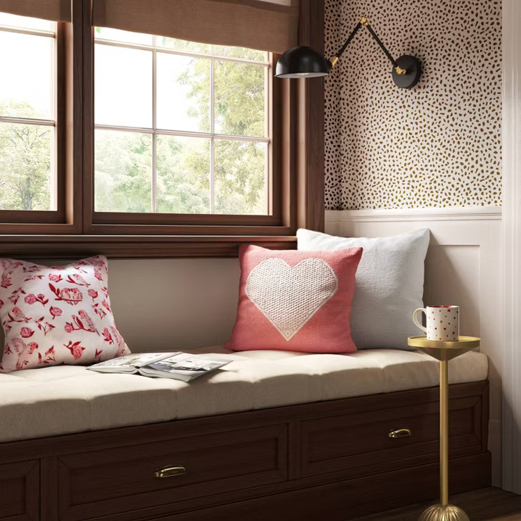 'Love Birds' Square Throw Pillow Ivory - Threshold™ | Target