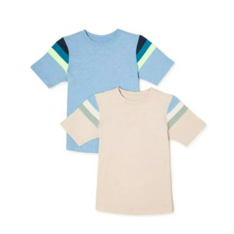 Wonder Nation Boys Colorblock T-Shirts, 2-Pack, Sizes 4-18 & Husky | Walmart (US)