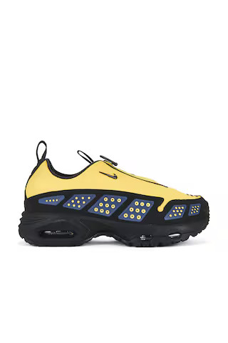W Nike Air Max Sndr in Saturn Gold, Off Noir, Diffused Blue, & Black | Revolve Clothing (Global)