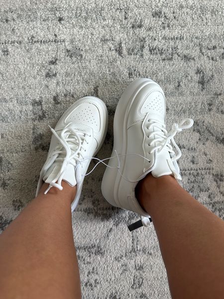 Love these Sneakers shoes! So comfortable and chic and it's under $30 #sneakers #whiteshoes #teacheroutfits #summeroutfit #momoutfit 

#LTKFind #LTKstyletip #LTKunder100