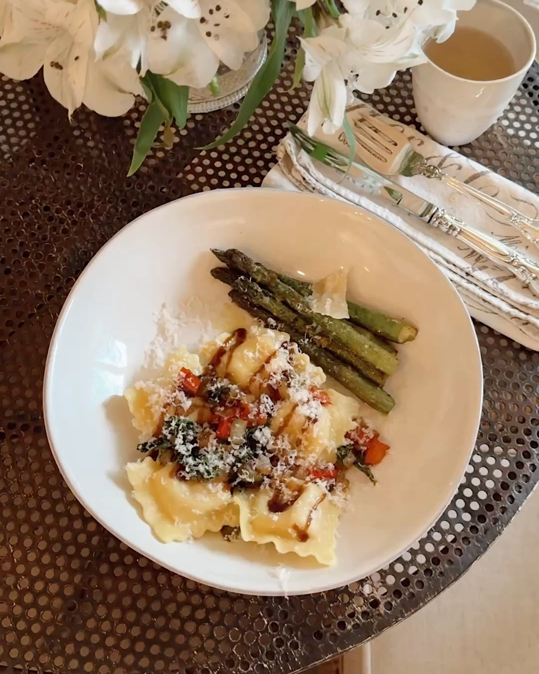 Pasta and asparagus tonight with a little Pinot Grigio. 🤌🏼 

Food, in the kitchen, cooking, simple elegance 

#LTKHome #LTKFamily