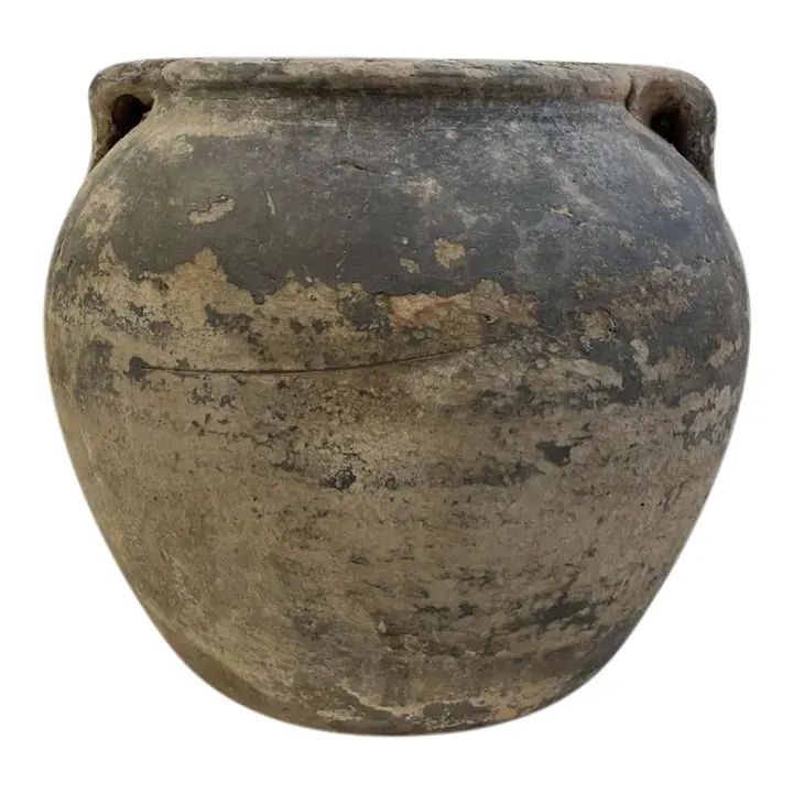 Vintage Matte Oil Pottery Decorative Pot | Chairish