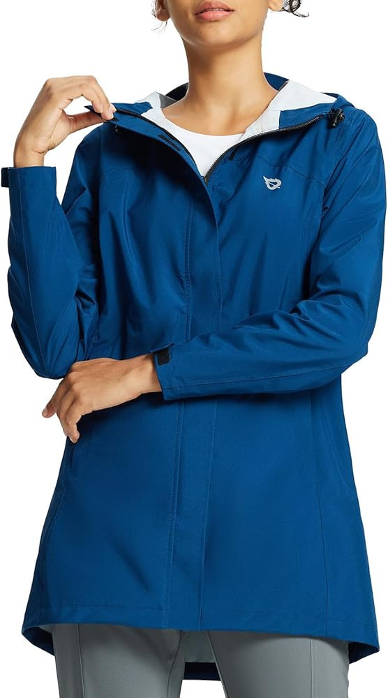 BALEAF Women's Rain Jacket Waterproof Lightweight Long Raincoat Travel Outdoor Hooded Windbreaker | Amazon (US)