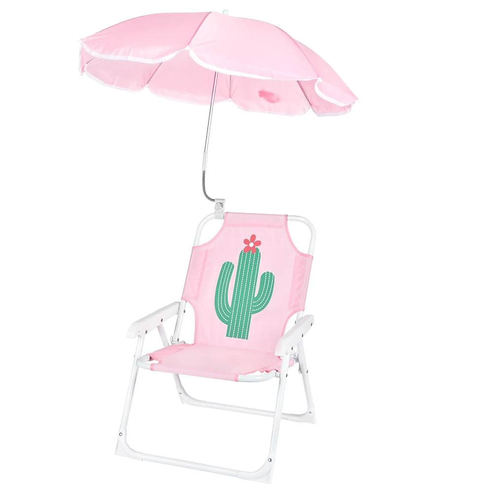 PLULON Kids Beach Chair with Umbrella Folding Lawn and Camping Chair with Summer Shade for Beach,... | Amazon (US)