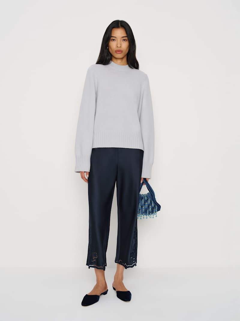 Gale Satin Mid Rise Capri Pant | Reformation (Global)