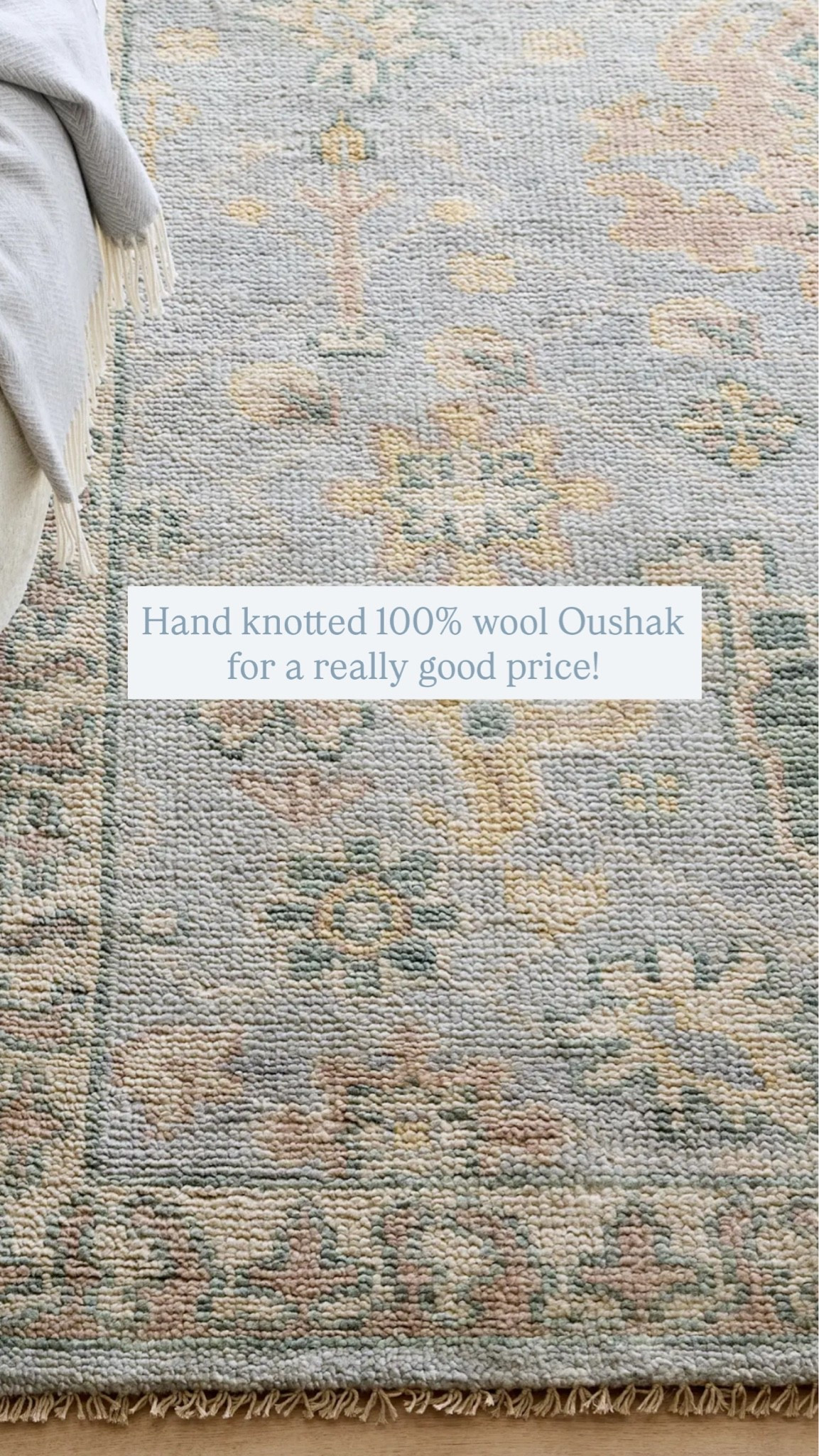 Wool Oushak rug