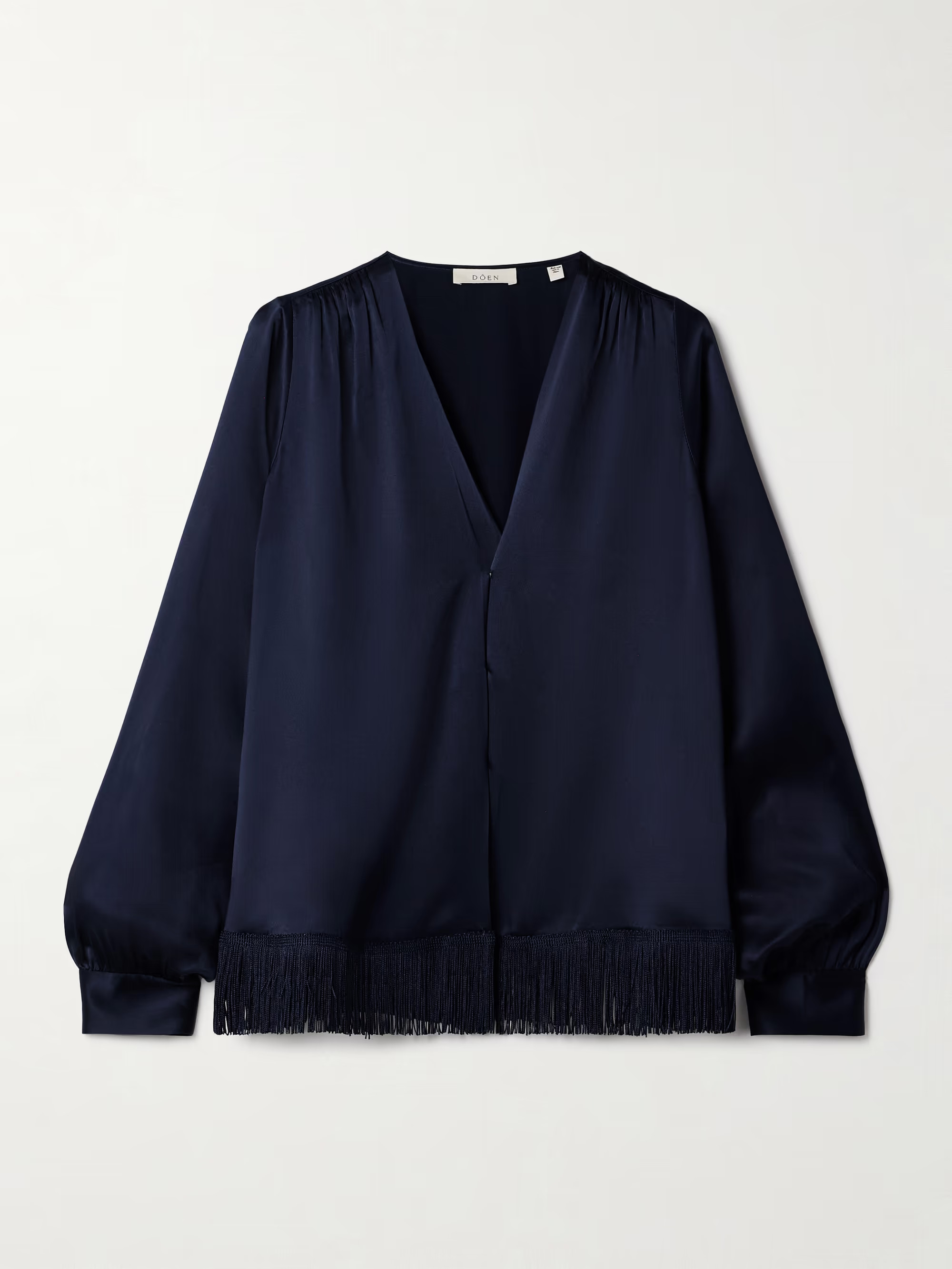 Candace fringed silk-satin blouse | NET-A-PORTER (UK & EU)