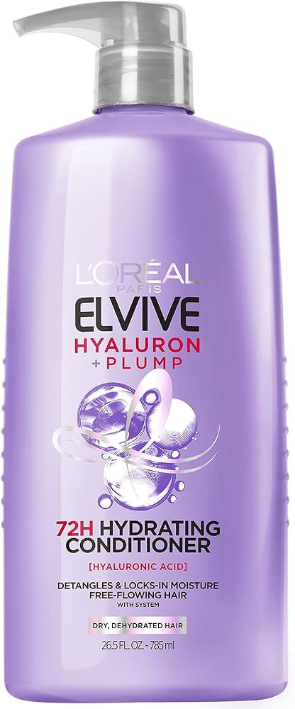 L'Oreal Paris Elvive Hyaluron Plump Hydrating Conditioner for Dehydrated, Dry Hair Infused with H... | Amazon (US)
