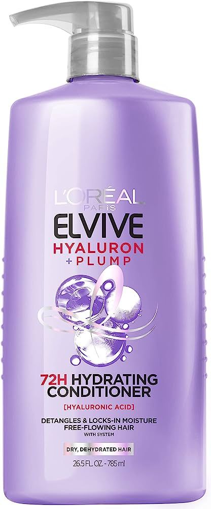 L'Oreal Paris Elvive Hyaluron Plump Hydrating Conditioner for Dehydrated, Dry Hair Infused with H... | Amazon (US)