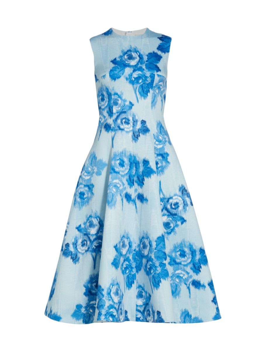 Mara Floral-Printed A-Line Midi-Dress | Saks Fifth Avenue