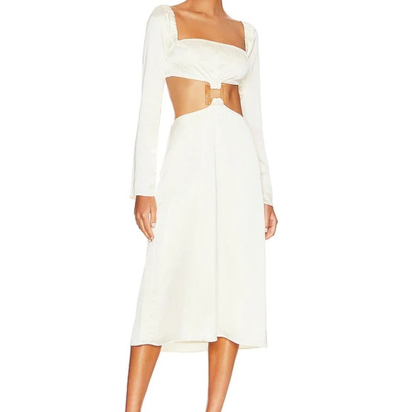Cut Out Midi in Whisper White WeWoreWhat | Poshmark
