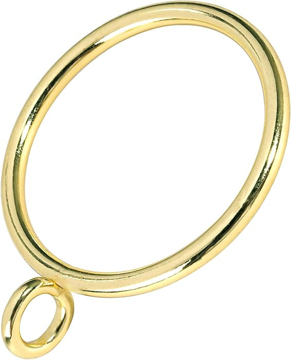 44 Pack Curtain Rings with Eyelets, Metal Drapery Ring for Pinch Pleat Curtains, Drape Ring 1.5 I... | Amazon (US)