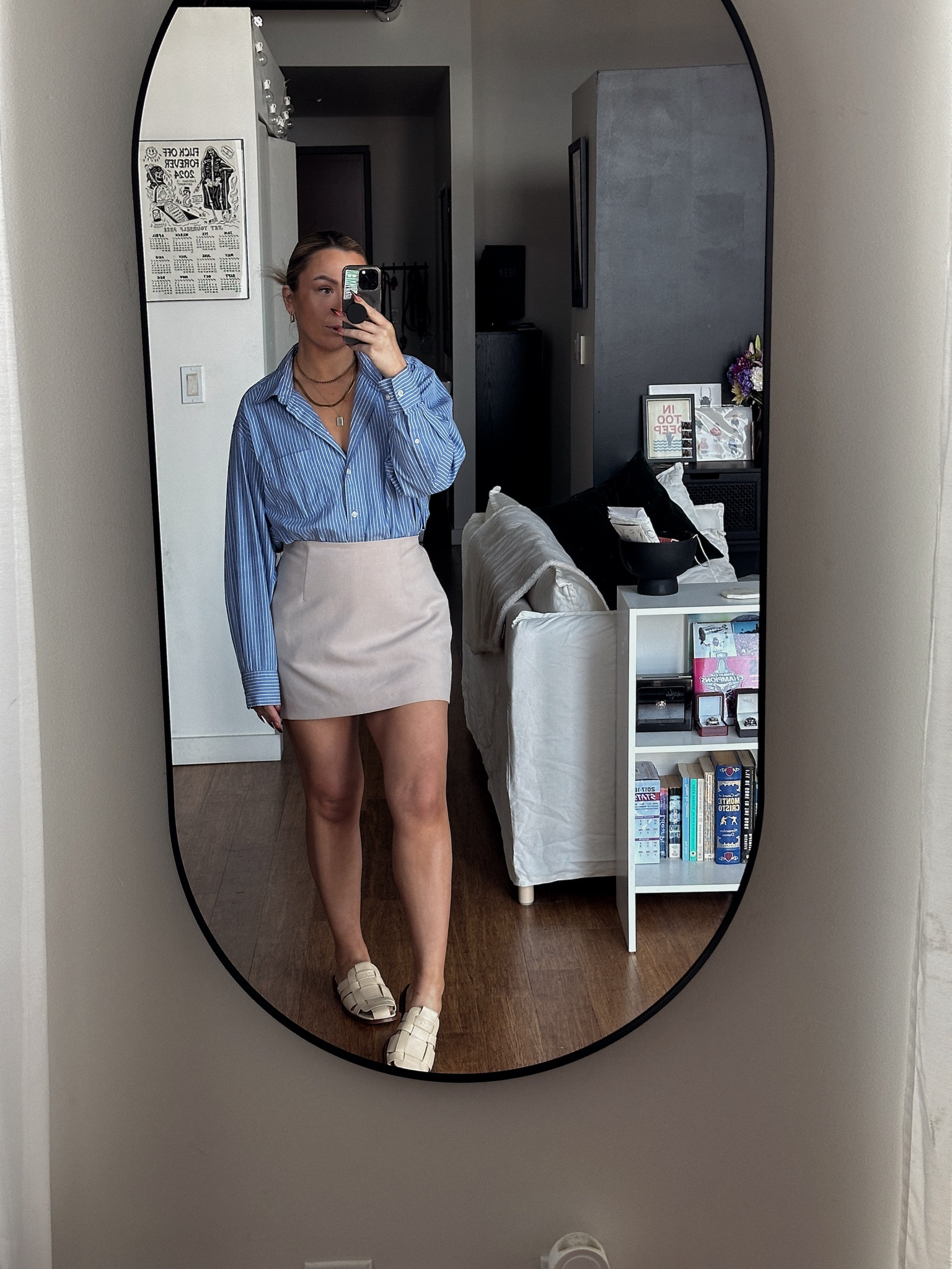 shirt - gap
skirt - abercrombie 
shoes - sam edelman 

#LTKWorkwear #LTKStyleTip #LTKFindsUnder50