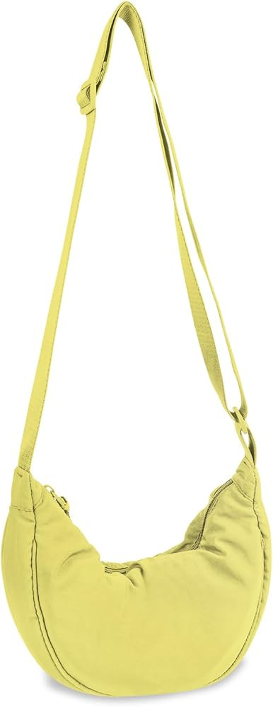 Small Nylon Crescent Crossbody Purses Bag for Women Men Trendy,Travel Sling Bag | Amazon (US)