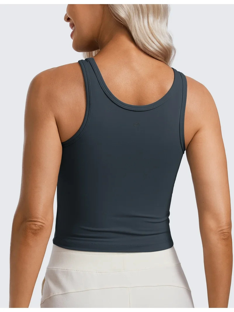 CRZ YOGA Womens Butterluxe Double Lined Tank Tops Scoop Neck Racerback Workout Tanks | Walmart (US)