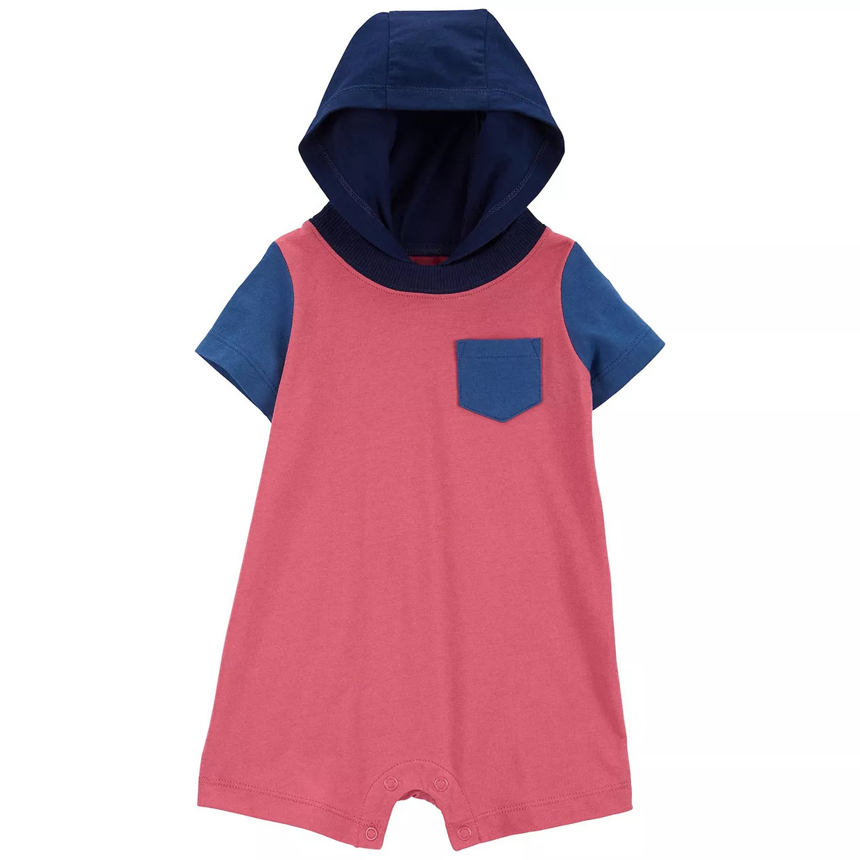 Baby Boy Carter's Colorblock Hooded Romper | Kohl's