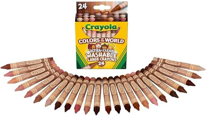 Crayola 24 Ct Large Ultra-Clean Washable Crayons, Colors of the World | Amazon (US)
