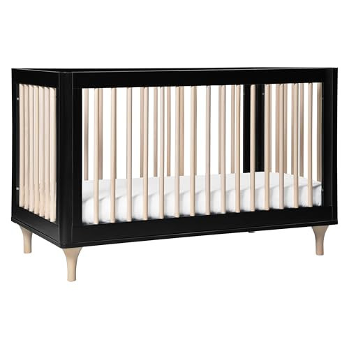 Babyletto Lolly 3-in-1 Convertible Crib with Toddler Bed Conversion Kit in Black and Washed Natural, Greenguard Gold Certified | Amazon (US)