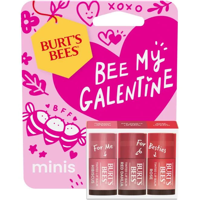 Bee My Galentine Mini Tinted Lip Balm 3 Pack | Burt's Bees