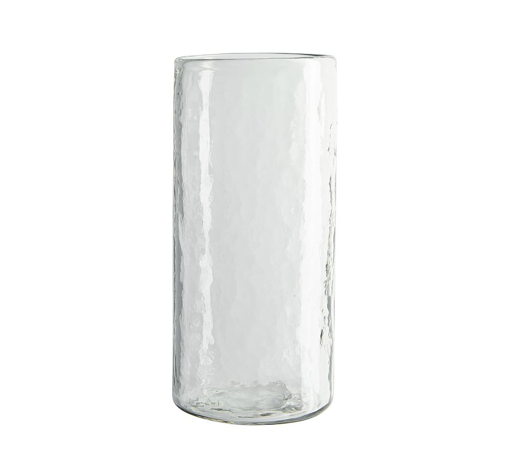 Hammered Tall Drinking Glasses, 18.6 oz., Set of 4 - Clear | Pottery Barn (US)