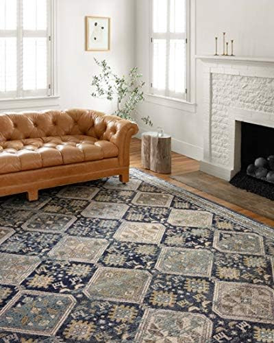 Loloi II Jocelyn Collection JOC-02 Navy / Blue, Transitional 5'-5" x 7'-6" Area Rug | Amazon (US)