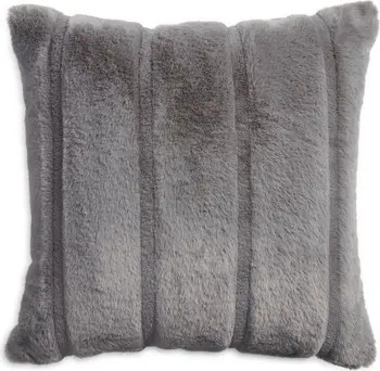 Jacquard Stripe Faux Fur Accent Pillow | Nordstrom