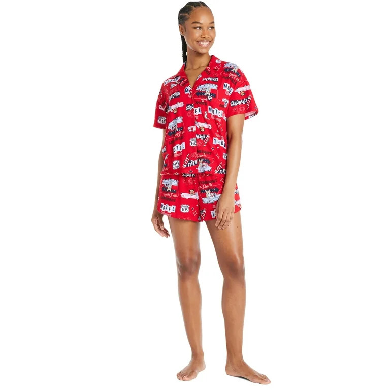 4th of July Women’s Shorty Pajama Set by Way to Celebrate, 2-Piece, Sizes XS to 3X - Walmart.co... | Walmart (US)