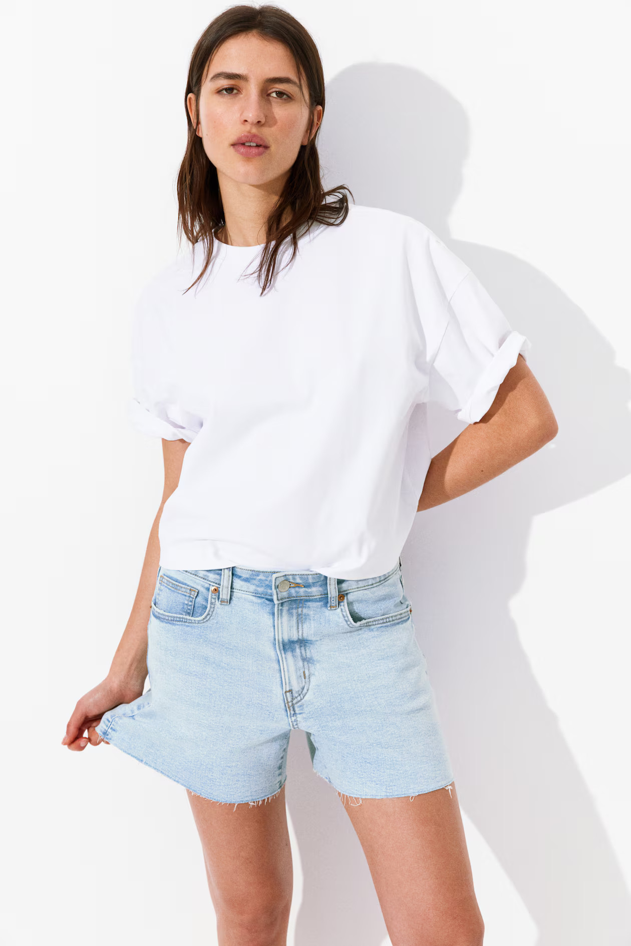 Skinny High Denim Shorts | H&M (US + CA)