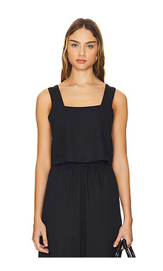 Show Me Your Mumu Tara Crop Top in Black Linen from Revolve.com | Revolve Clothing (Global)